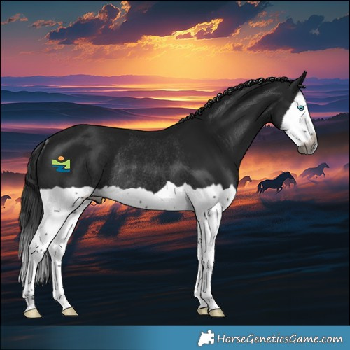 Horse Color:Gray Black Splash Rabicano 