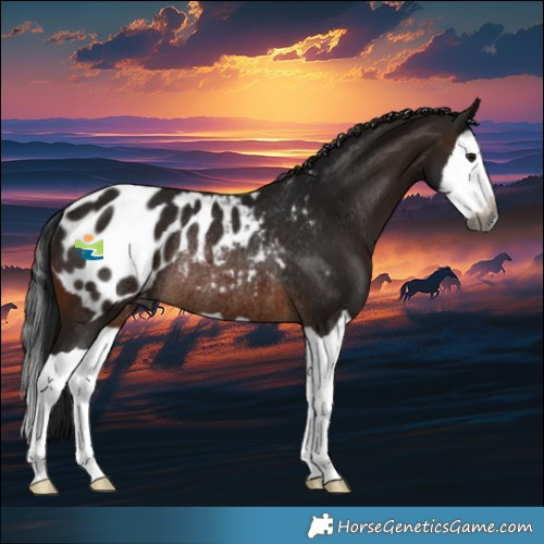 Horse Color:Gray Brown Splash Appaloosa Rabicano 