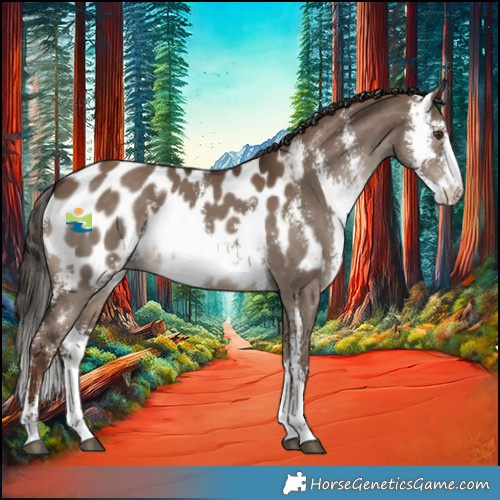Horse Color:Liver Red Dun Sabino Appaloosa 