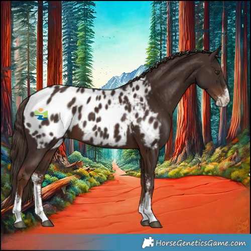 Horse Color:Liver Chestnut Sabino Appaloosa 