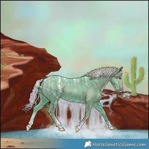 Horse Color:Powder White Watercolor Silver Black 