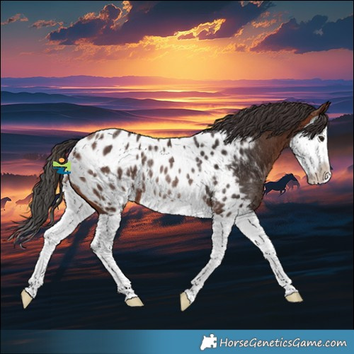 Horse Color:Brown Splash Appaloosa Rabicano 