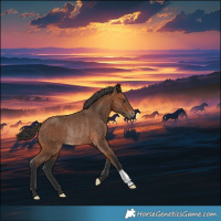 Horse Color:Bay Rabicano