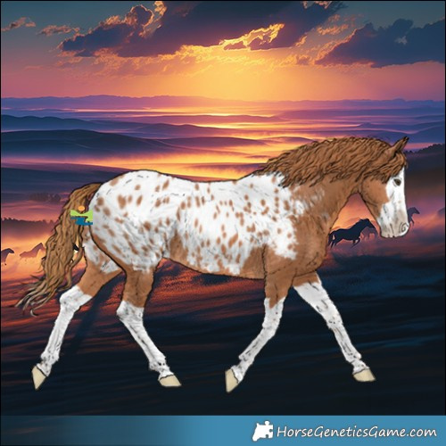Horse Color:Chestnut Splash Appaloosa Rabicano 