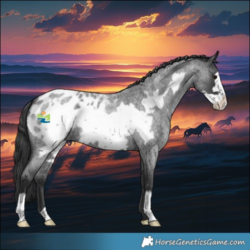 Horse Color:Blue Roan Frame Appaloosa 