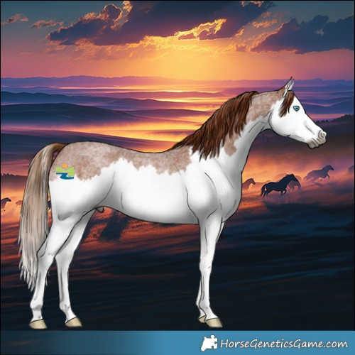 Horse Color:Gray Red Roan Splash 