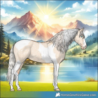 Horse Color:Silver Classic Champagne Dun Tobiano Snowflake Varnish 