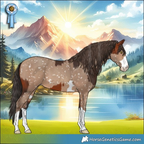 Horse Color:Bay and Amber Champagne Snowflake Varnish