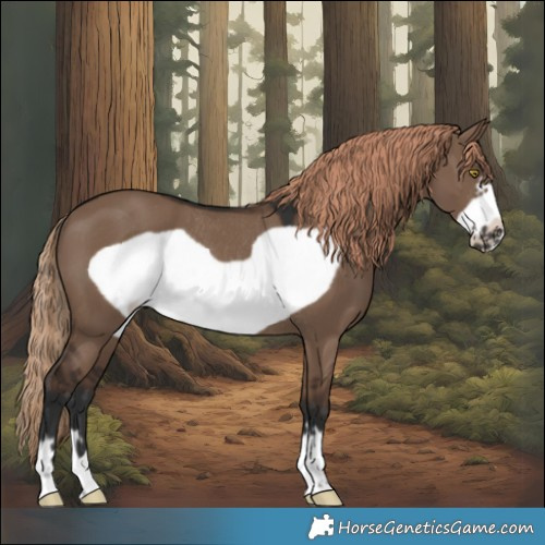 Horse Color:Liver Red Dun Frame Rabicano