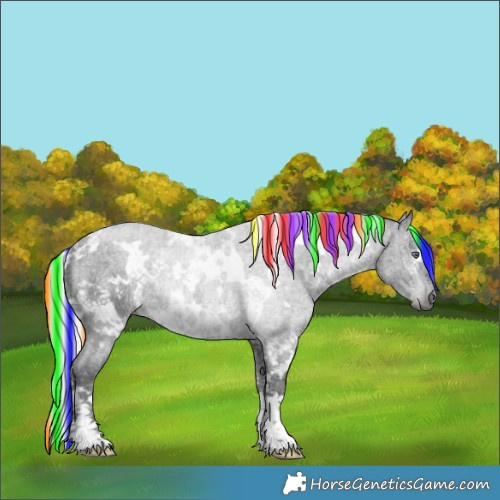Horse Color:Painted White Spotted Silver Brown Chinchilla Ice 