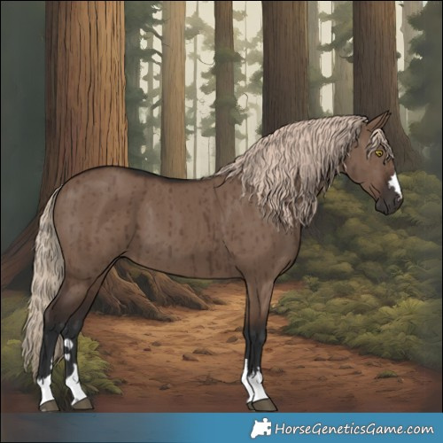 Horse Color:Liver Red Dun Brindle