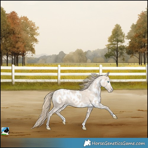 Horse Color:Smoky Creme Sabino Skewed LP Spotted Rabicano 