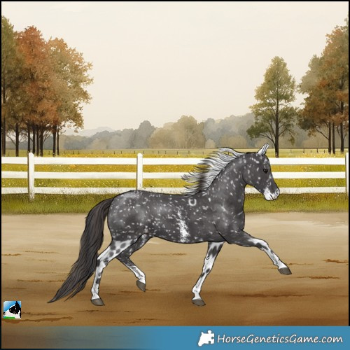 Horse Color:Smoky Black Sabino Skewed LP Spotted 