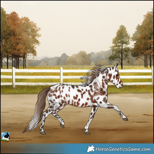 Horse Color:Liver Chestnut Skewed LP Spotted Rabicano 