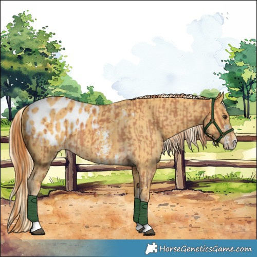 Horse Color:Chestnut Sabino Appaloosa and Palomino Sabino Appaloosa