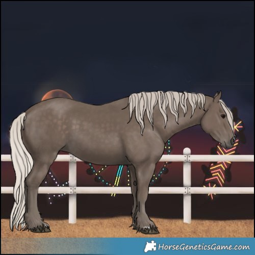 Horse Color:Silver Black 