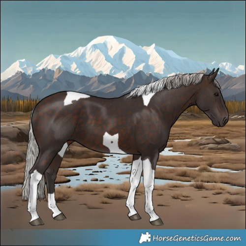 Horse Color:Silver Brown Tobiano