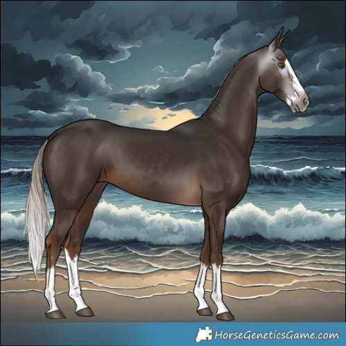 Horse Color:Gray Pseudo Chocolate Palomino Splash 
