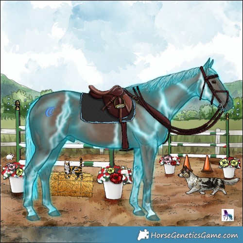 Horse Color:Thunderstruck Silver Black Tobiano 