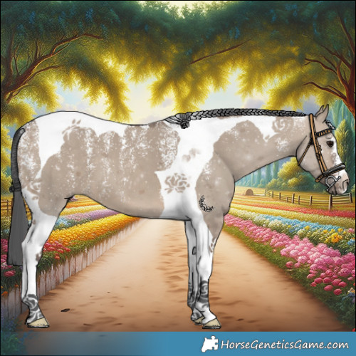 Horse Color:Powder White Brown Dun Merle Tobiano