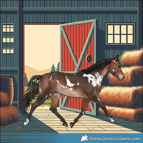 Horse Color:White Spotted Bay