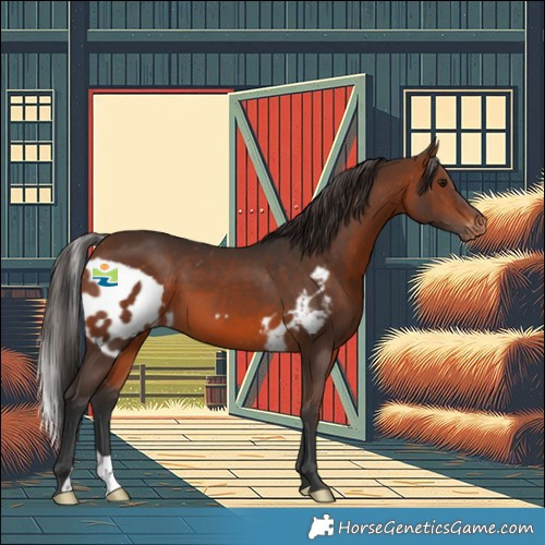 Horse Color:Brown Skewed LP Spotted