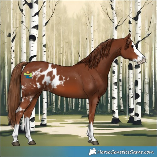 Horse Color:Chestnut Splash Skewed LP Spotted 