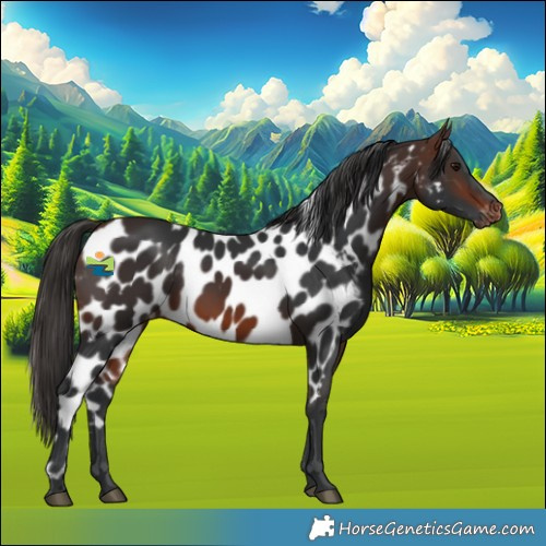 Horse Color:Brown Skewed LP Spotted 