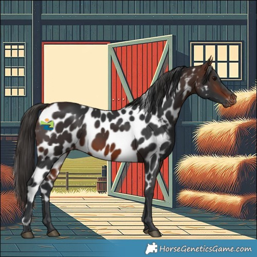 Horse Color:Brown Skewed LP Spotted