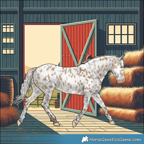 Horse Color:White Spotted Silver Buckskin Dun Near Leopard 