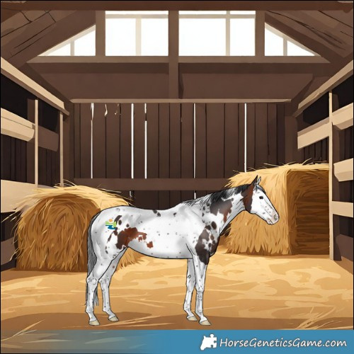 Horse Color:White Spotted Bay Splash Tobiano 