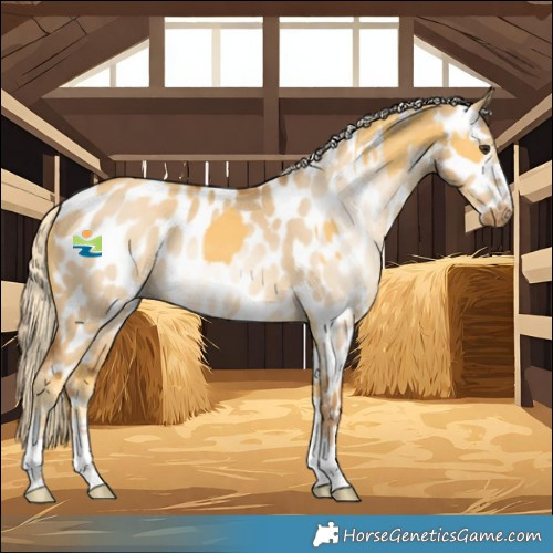 Horse Color:Palomino and Gray Gold Cream Champagne Dun Near Leopard