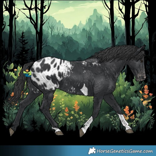 Horse Color:Black Tobiano Appaloosa 