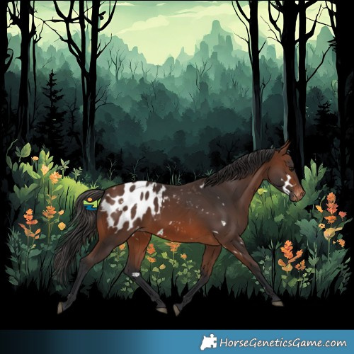 Horse Color:White Spotted Brown Appaloosa