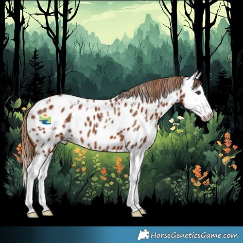 Horse Color:Powder White Chestnut Splash Appaloosa 