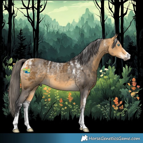 Horse Color:Powder White Buckskin Merle 