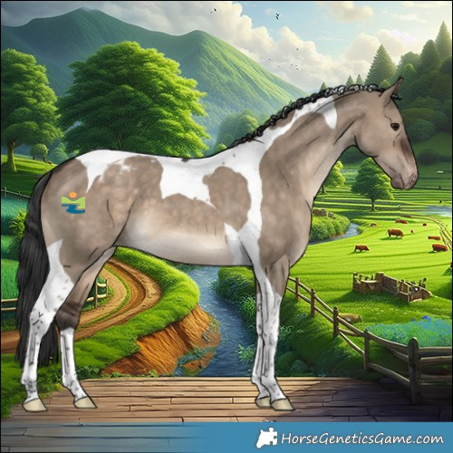 Horse Color:Brown Dun Tobiano Appaloosa 