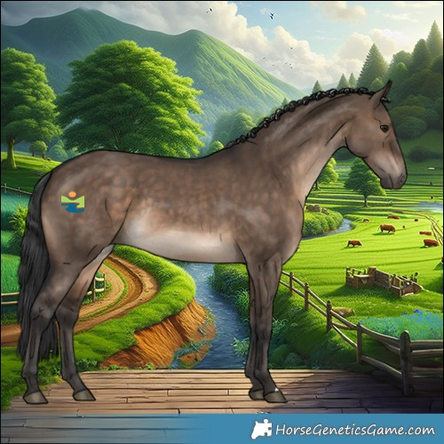 Horse Color:Brown Dun Rabicano 