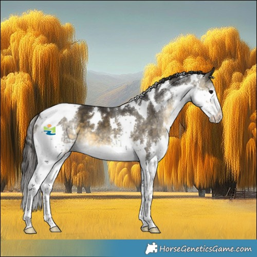 Horse Color:White Spotted Buckskin Splash Tobiano 