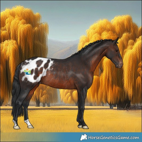 Horse Color:Brown Appaloosa Rabicano 