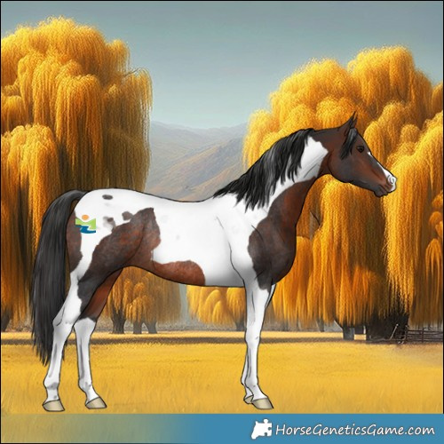 Horse Color:Brown Tobiano Rabicano 