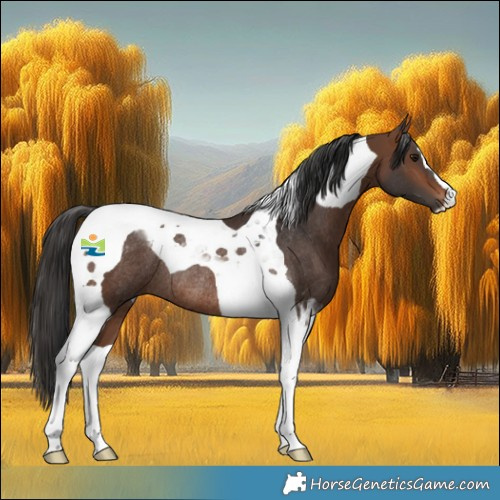 Horse Color:Brown Tobiano Rabicano 