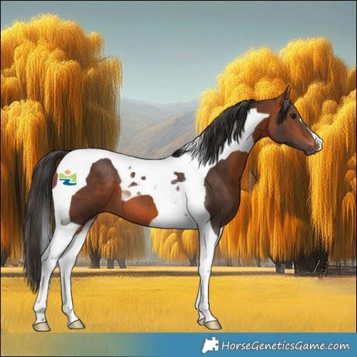 Horse Color:Bay Tobiano 