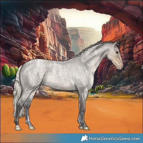 Horse Color:Silver Smoky Grullo Ice Roan Varnish
