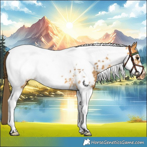 Horse Color:Buckskin Tobiano Frame Near Leopard 
