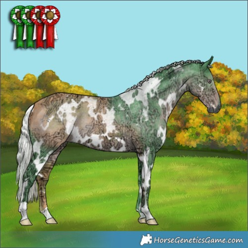 Horse Color:Watercolor White Spotted Chocolate Silver Smoky Black Chinchilla Ice