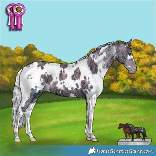 Horse Color:Watercolor White Spotted Chocolate Silver Smoky Creme Chinchilla Ice