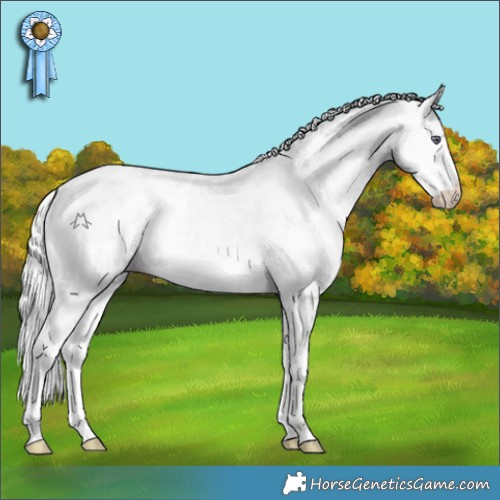 Horse Color:White Spotted Silver Smoky Creme Chinchilla 