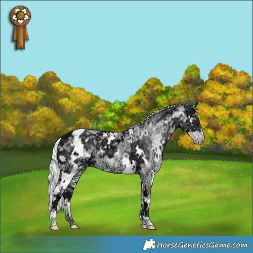 Horse Color:White Spotted Silver Smoky Creme Chinchilla Ice