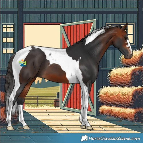 Horse Color:Bay Tobiano 